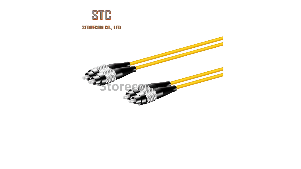 Duplex FC-FC fiber optic patch cord 9/125μm, 3.0 mm jacket LSZH