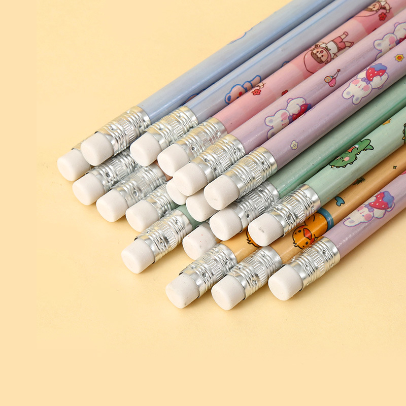 ✏️ดินสอไม้ HB✏️ด้ามลายการ์ตูน✔️ พร้อมส่งในไทย เครื่องเขียน ดินสอเขียนหนังสือ ไส้เข้ม ไม่หักง่าย