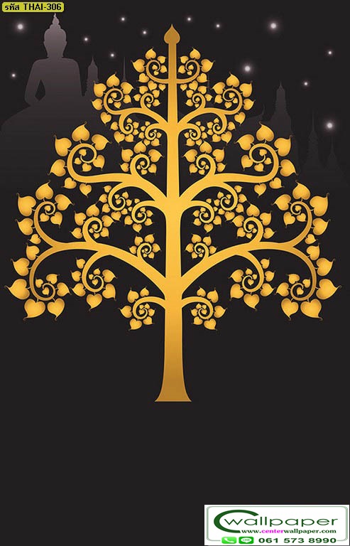 วอลเปเปอร์ลายต้นโพธิ์ THAI-239