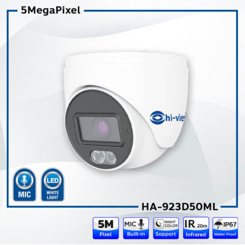 HA-923D50ML คมชัด 5ล้านพิกเซล ภาพสี 24 ชั่วโมง บันทึกเสียง Hi-view AHD