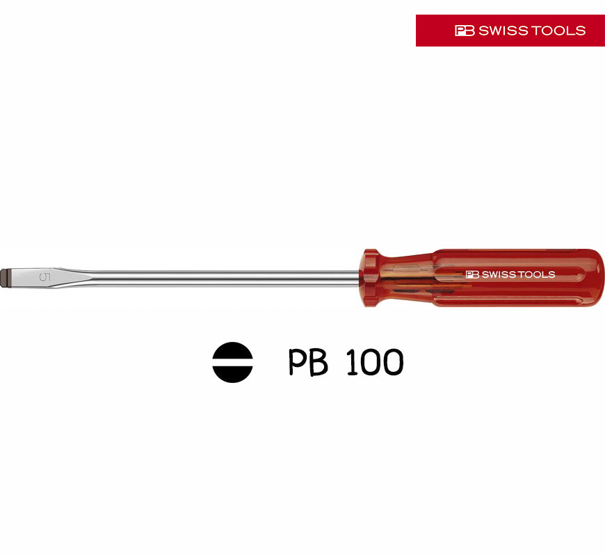 PB Swiss Tools PB 100 ไขควง ปากแบน ด้าม Classic เบอร์ 00 ถึง 6