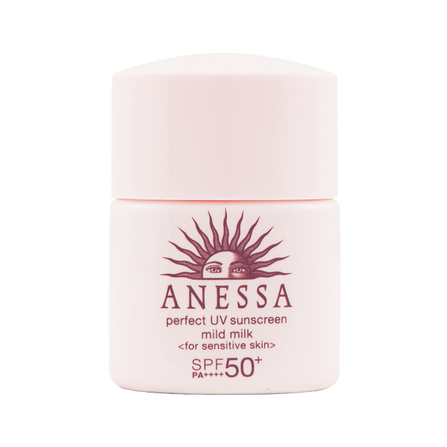 Shiseido Anessa Perfect UV Sunscreen Mild Milk for Sensitive Skin SPF50+ PA++++ 12 ml. #สูตรใหม่-ผิวแพ้ง่าย