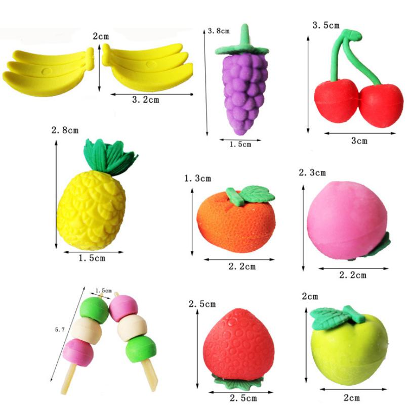 🍋🍓สุ่มคละลาย ยางลบจิ๋ว🍍🍆ยางลบรูปทรง🥬ผัก🍎ผลไม้🍔อาหารFast foodg✅พร้อมส่งในไทย ยางลบ เครื่องเขียน ลบคำผิดดินสอ