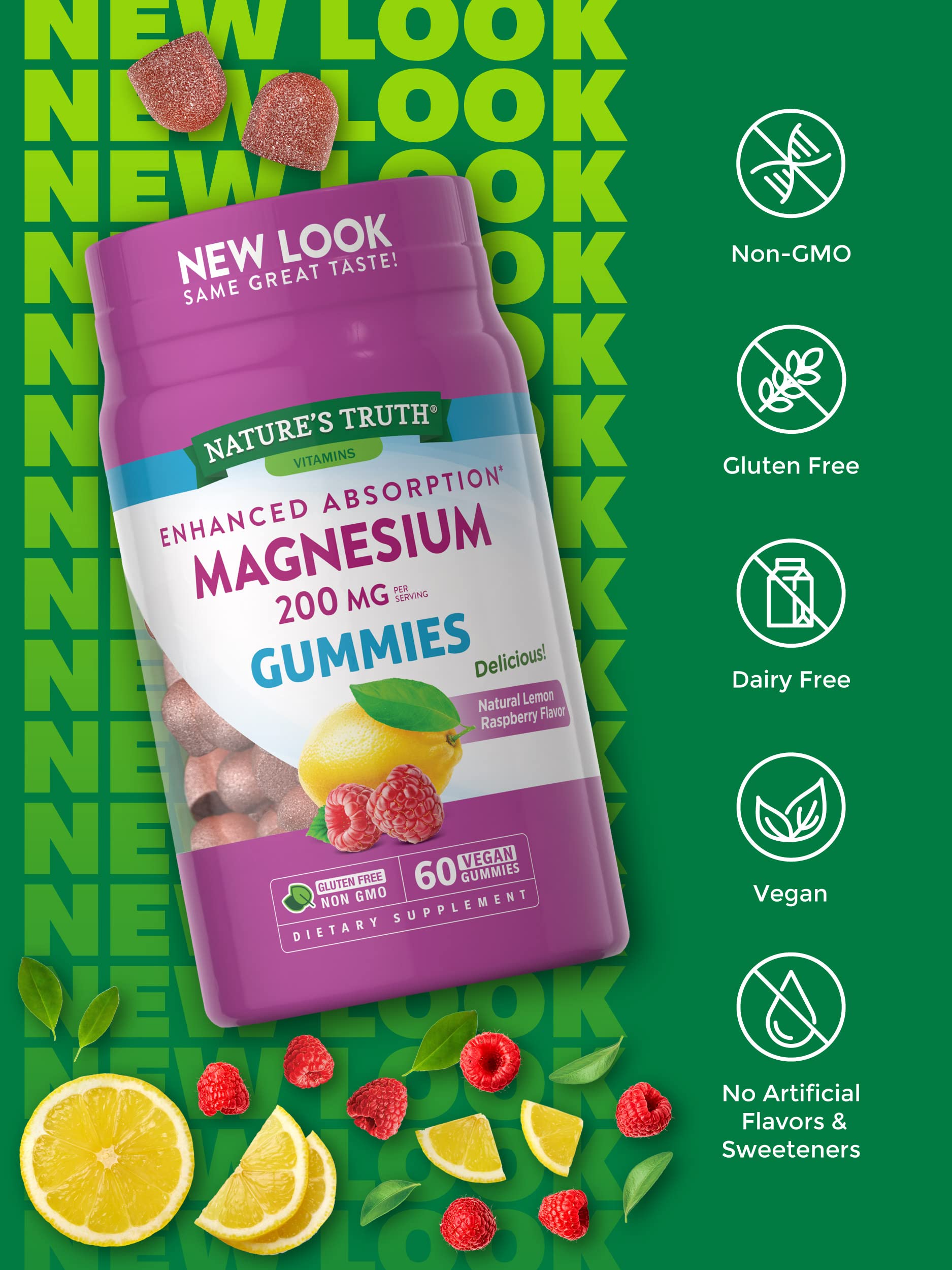 Nature's Truth Magnesium 200 mg. 60 Gummies