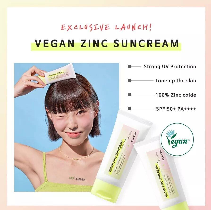Klavuu Vegan Zinc Suncream SPF50+ PA++++ 50 ml.
