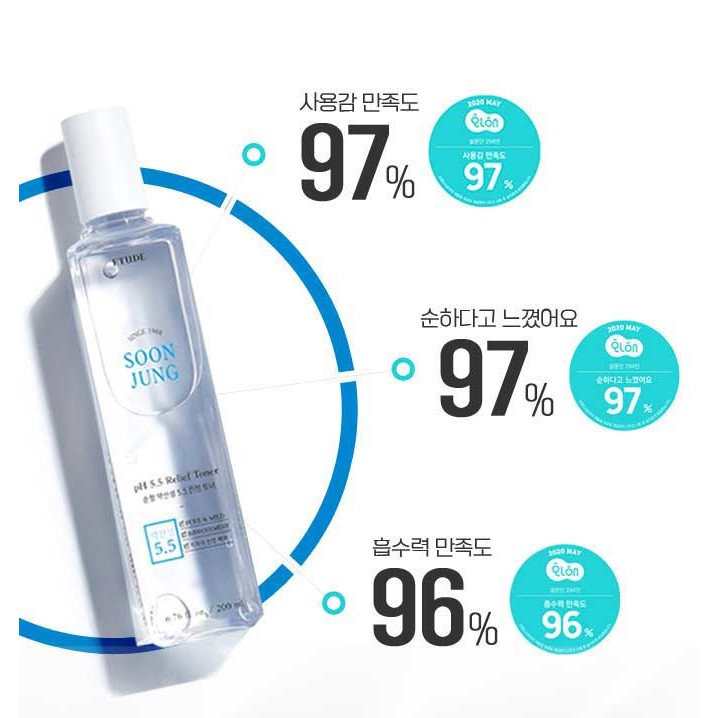 Etude House Soon Jung pH5.5 Relief Toner 200 ml.