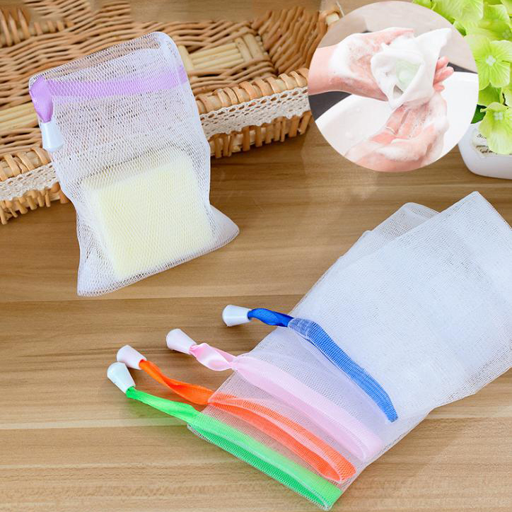 ⭐ถุงตาข่าย⭐ตีฟองสบู่หลากสี(แพคเกจ)ชิ้นละ 4 บาท ✔️พร้อมส่ง Ohwowshop เกรดAAA ริบบิ้นคละสี ให้สัมผัสนุ่มละมุน นิ่มไม่ละคายผิว