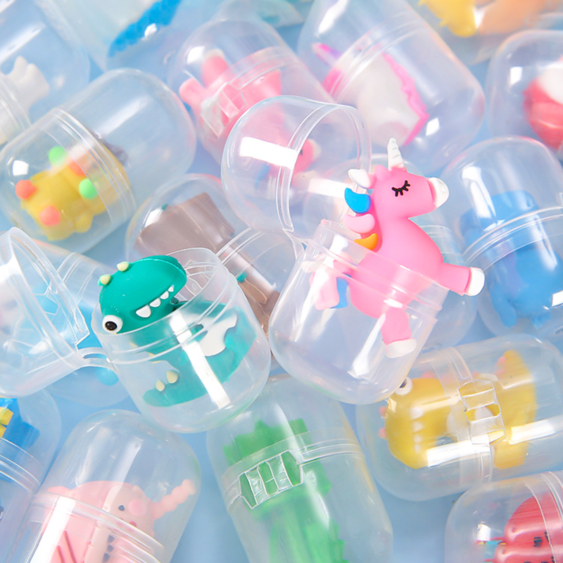 🌈แคปซูลยางลบ🌈เสียบดินสอตัวการ์ตูน หลากสี ⭐คละลาย ชิ้นละ 4 บาท/ชิ้น✔️พร้อมส่ง Ohwowshop เครื่องเขียน ยางลบ ลบคำผิด