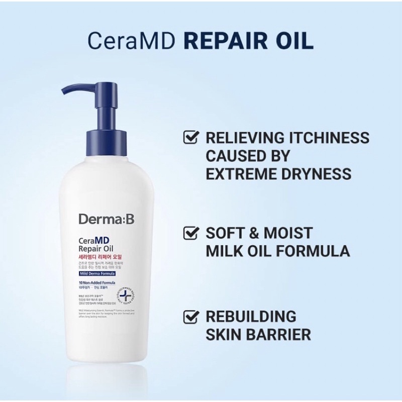 Derma:B CeraMD Repair Oil 200 ml.