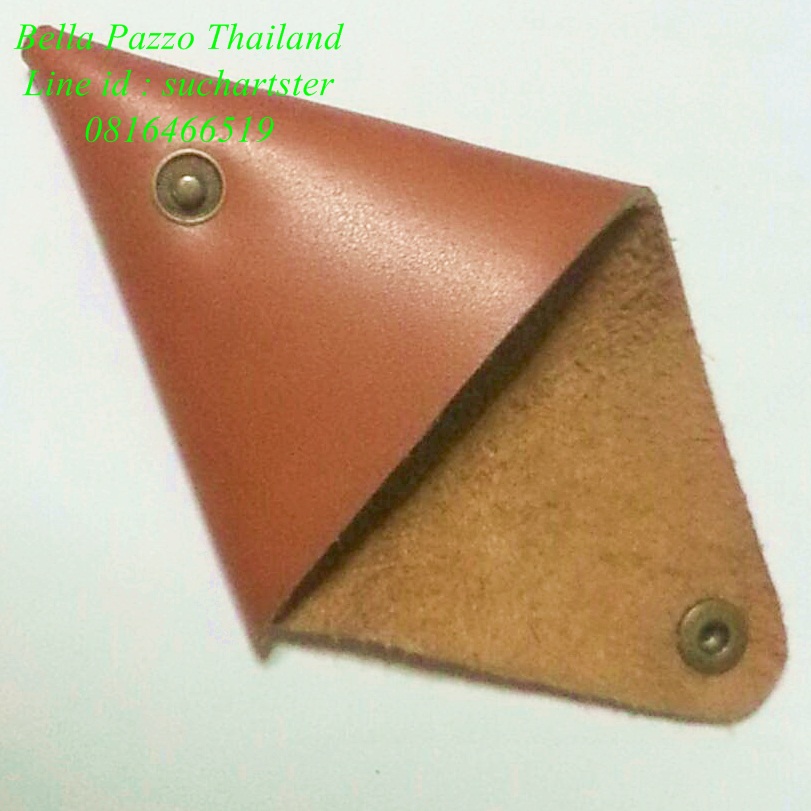 กระเป๋าใส่เหรียญทรง3เหลี่ยมเปิดได้2หน้า