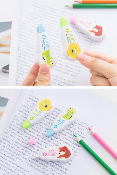 🔥เทปลบคำผิดลายการ์ตูนรวมสัตว์ 8m ✔️พร้อมส่ง (🎲คละลาย) เครื่องเขียน ราคาส่ง อุปกรณ์ลบคำผิด