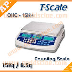 เครื่องชั่งดิจิตอลนับจำนวนตั้งโต๊ะ เครื่องชั่งดิจิตอล 15Kg เครื่องชั่งดิจิตอลนับจำนวน 15Kg เครื่องชั่งนับชิ้นงาน 15Kg ตาชั่งดิจิตอล 15Kg ค่าละเอียด 0.5g ยี่ห้อ T-SCALE รุ่น QHC-15K+