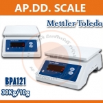 เครื่องชั่งกันน้ำ แบบตั้งโต๊ะ เครื่องชั่งน้ำหนักดิจิตอล แบบกันน้ำได้30 โล ความละเอียด10 กรัม รุ่น BPA121ยี่ห้อ Mettler Toledo