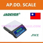 ตาชั่งดิจิตอล เครื่องชั่งน้ำหนักดิจิตอล15กิโลกรัม เครื่องชั่งดิจิตอล15กิโล เครื่องชั่งน้ำหนักตั้งโต๊ะ15g เครื่องชั่งดิจิตอลตั้งโต๊ะ ทศนิยม 1 ตำแหน่ง ตาชั่ง6กิโล ความละเอียด0.5g เครื่องชั่งดิจิตอล 6kg/0.5g แท่น334 x 245cm.ยี่ห้อ JADEVER รุ่น JWE-15K