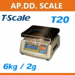 เครื่องชั่งดิจิตอล ตาชั่งดิจิตอล เครื่องชั่งแบบตั้งโต๊ะ 6kg ความละเอียด2g แท่น19x23cm.ยี่ห้อ TSCALE รุ่น T20