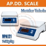 เครื่องชั่งกันน้ำ แบบตั้งโต๊ะ เครื่องชั่งน้ำหนักดิจิตอล แบบกันน้ำได้ 7.5 โล ความละเอียด 2 กรัม รุ่น BPA121ยี่ห้อ Mettler Toledo