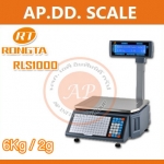 เครื่องชั่งแสดงคำนวณราคา 6kg ความละเอียด 2g หน้าจอแสดงผล LCD ยี่ห้อ RONGTA รุ่น RLS-1000-6kg พร้อม Build In Printer