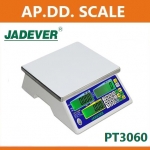 ตาชั่งคำนวณราคา3กิโลกรัม เครื่องชั่งแสดงคำนวณราคา3000g ตาชั่ง3กิโล เครื่องชั่งน้ำหนักชั่ง3kg ความละเอียด0.001kg หน้าจอแสดงผลLED 3หน้าจอ ยี่ห้อ JADEVER รุ่น PT3060