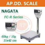 ตาชั่งดิจิตอล เครื่องชั่งบับจำนวน ตาชั่งนับจำนวน 60kg ความละเอียด 0.01 กิโลกรัม (10 กรัม) ยี่ห้อ NAGATA รุ่น FC-R Series ขนาด แท่น 31*42cm