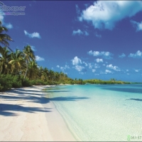 ภาพวิวสำเร็จรูป ภาพชายหาดน้ำทะเลใส