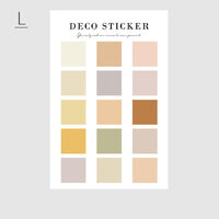 สติ๊กเกอร์เฉดสี เฉดสีแทน สี่เหลี่ยม DIY