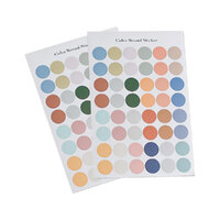 8# สติกเกอร์กลม ผสมสี 21*15 แผ่นละ 2 บาท