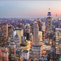 ภาพวิวสำเร็จรูป ภาพตึกสูง New York City USA.