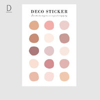 สติ๊กเกอร์เฉดสี เฉดชมพู มุมโค้งก้อนหิน DIY