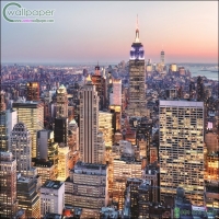 ภาพวิวสำเร็จรูป ภาพตึกสูง New York City USA.