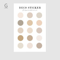 สติ๊กเกอร์เฉดสี เฉดสีแทน วงกลม DIY