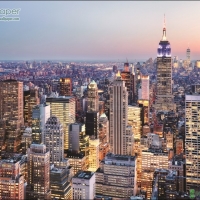 ภาพวิวสำเร็จรูป ภาพตึกสูง New York City USA.