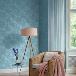 วอลเปเปอร์ติดผนังลายหลุยสืโมเดิร์น สีฟ้า