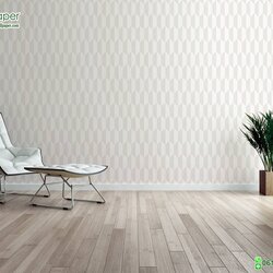 วอลเปเปอร์ติดผนังลายกราฟฟิค3D สีขาวครีม