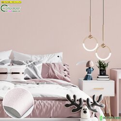 วอลเปเปอร์ติดผนังลายปูนเปลือยสีชมพูอ่อน