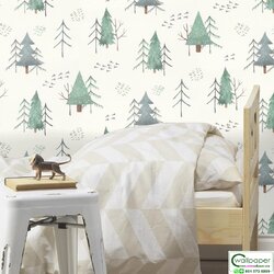 วอลเปเปอร์การ์ตูนห้องเด็ก ลายต้นไม้ No.300734