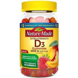 Nature Made Extra Strength Vitamin D3 5000 IU (125 mcg) Gummies 150 เม็ด