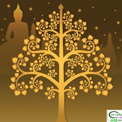 วอลเปเปอร์ลายต้นโพธิ์ THAI-297