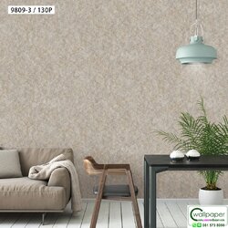 วอลเปเปอร์บ้านลายปูนเปลือย สีน้ำตาลแข้ม No.9809-3