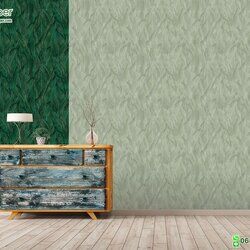 วอลเปเปอร์ลายใบไม้สีเขียว