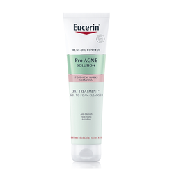 Eucerin Pro Acne Solution 3X Treatment Gel To Foam Cleanser 150 ml.