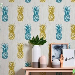 วอลเปเปอร์ติดผนังลายสับปะรด