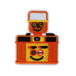 ตัวรีดติดเสื้อกล้องสีส้ม