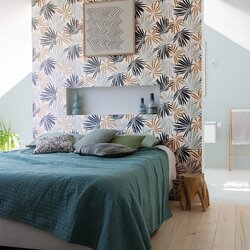 วอลเปเปอร์ติดผนังลายใบไม้ Tropical