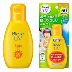 Kao Biore UV Kids Milk Sunscreen SPF50+ PA++++ 90 ml. #Sensitive Skin