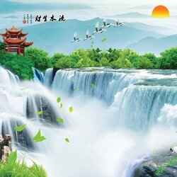 วอลเปเปอร์ปริ้นต์ติ้งลายน้ำตกมงคล JWT-21