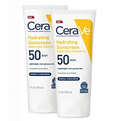 CeraVe Hydrating Sunscreen Face Lotion SPF50 (Mineral Sunscreen) 75 ml.