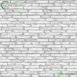 วอลเปเปอร์ติดผนังราคาถูก ลายอิฐสีเทา