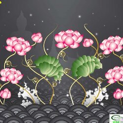 วอลเปเปอร์สั่งพิมพ์ภาพดอกบัว