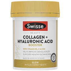Swisse Beauty Collagen + Hyaluronic Acid Booster (80 Tablets)