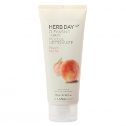 The Faceshop Herb Day 365 Cleansing Foam Peach 170 ml.